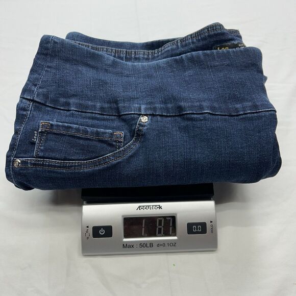 Lee Jeans Blue Slim Fit Slim Leg Mid Rise Sculpting Stretch Pull On Women's 22W - Picture 15 of 15